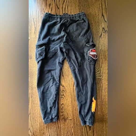 Maison Noir Wind Cotton Jogger Pants Men size Small Black - Picture 4 of 4